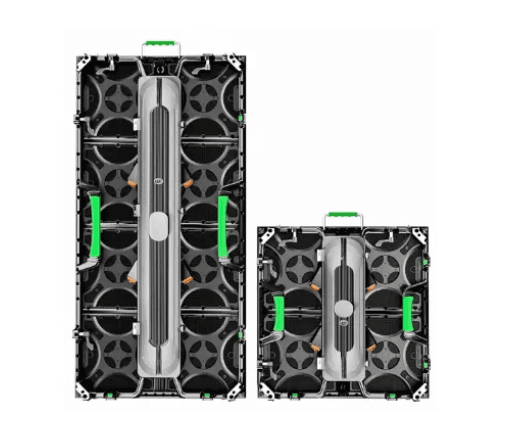500x500mm and 500x1000mm rental LED display cabinet options