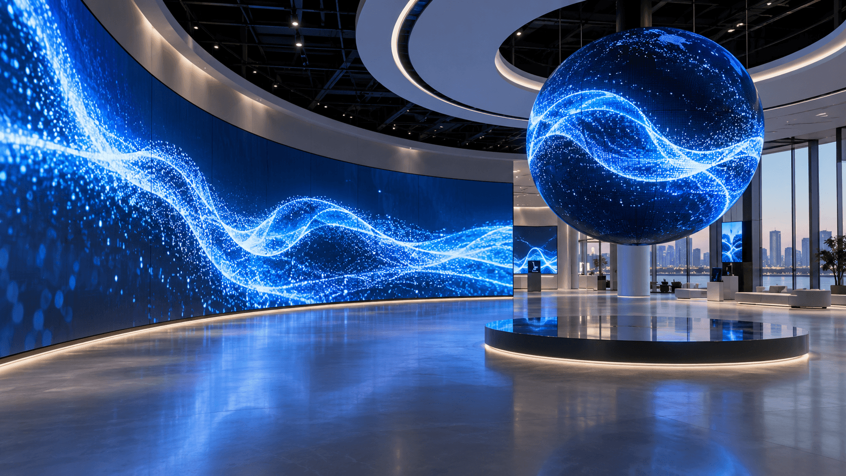 spherical creative LED display with high refresh rate from LED screen manufacturer