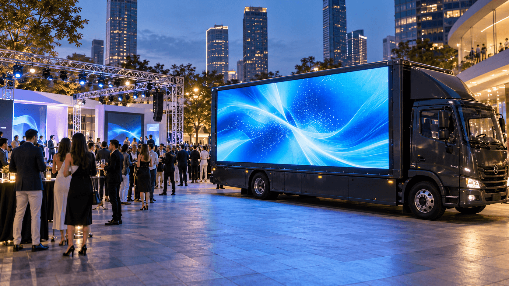 foldable LED poster display for mobile digital signage campaign